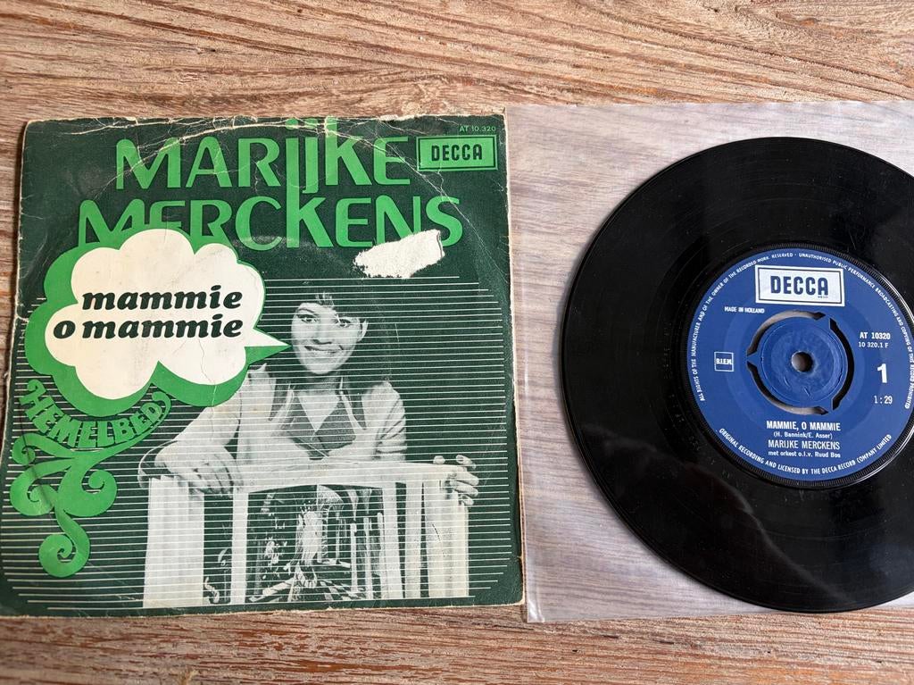 Marieke Merckens - Mammie o Mammie vinyl single, Ophalen of Verzenden, Gebruikt, 7 inch, Levenslied of Smartlap