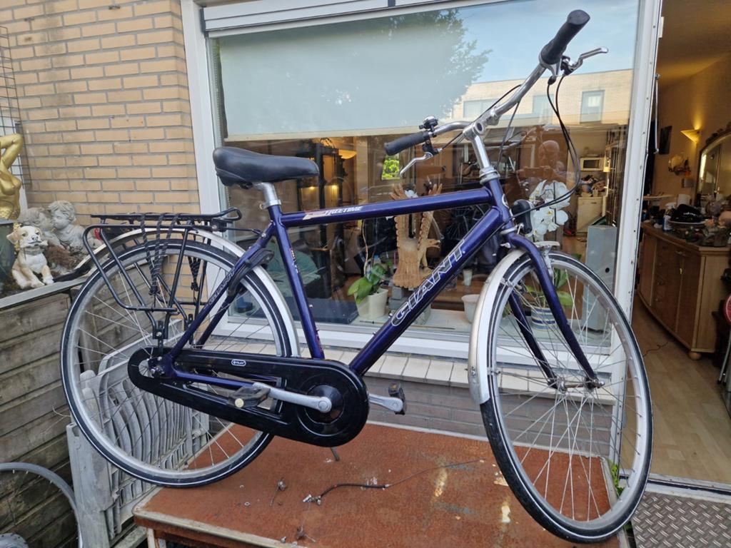 Giant Freetime herenfiets. Paars, Ophalen, Gebruikt, Versnellingen, Giant