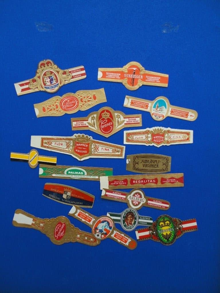 sigarenbandjes 18= 17st oostenrijk, Verzamelen, Ophalen of Verzenden, Gebruikt, Sigarenbandjes
