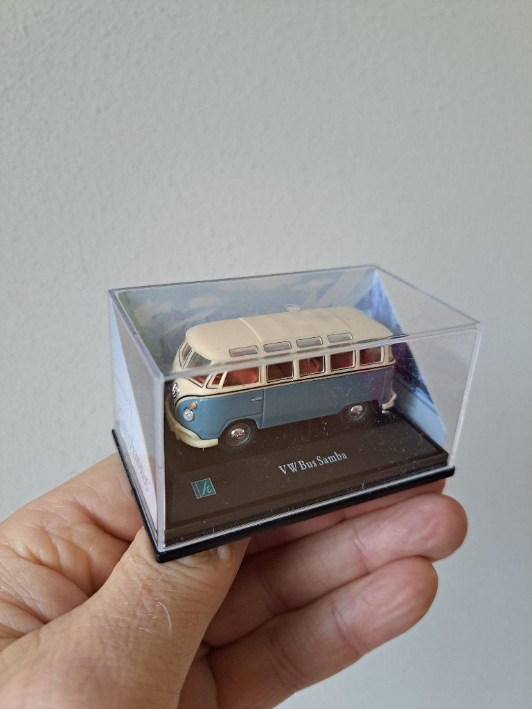 Volkswagen Samba Bus T1 1:72 Grijsblauw Cararama Hongwell, Ophalen of Verzenden, Nieuw, Auto