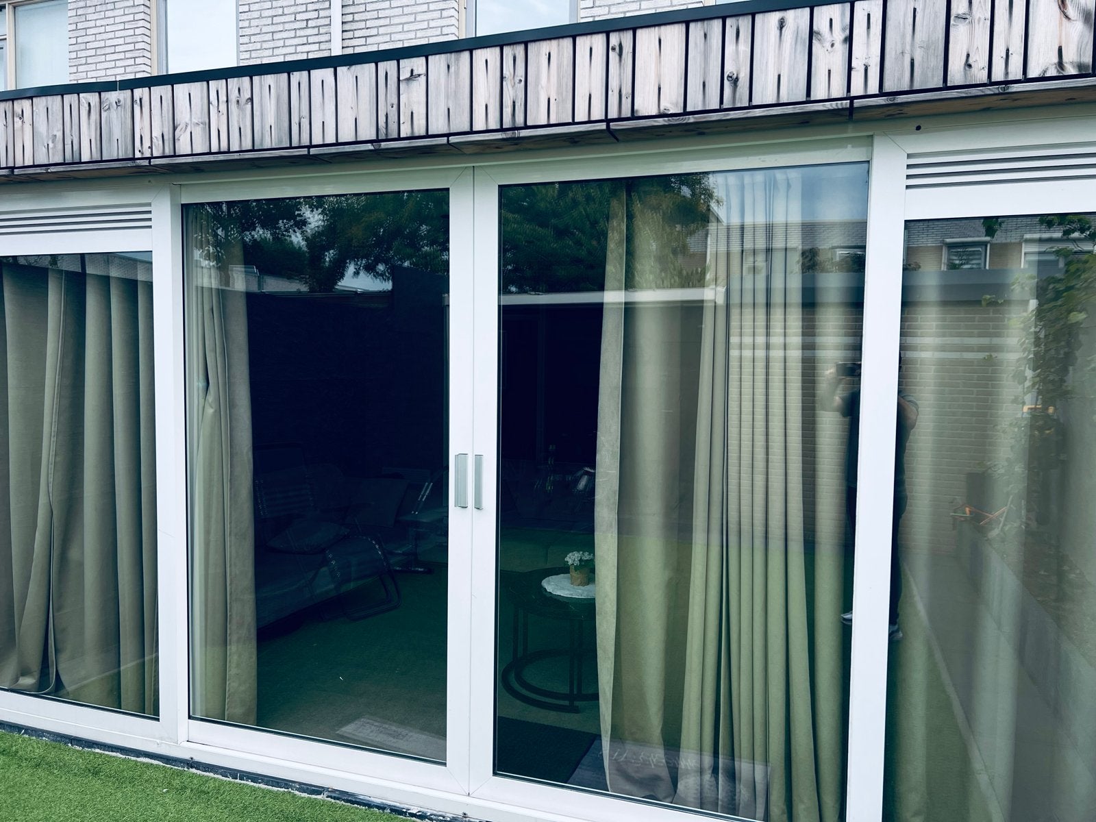 Witte schuifpui 5x2,25 met dubbel glas, Doe-het-zelf en Verbouw, Kunststof, Gebruikt, Ophalen of Verzenden, Inclusief glas