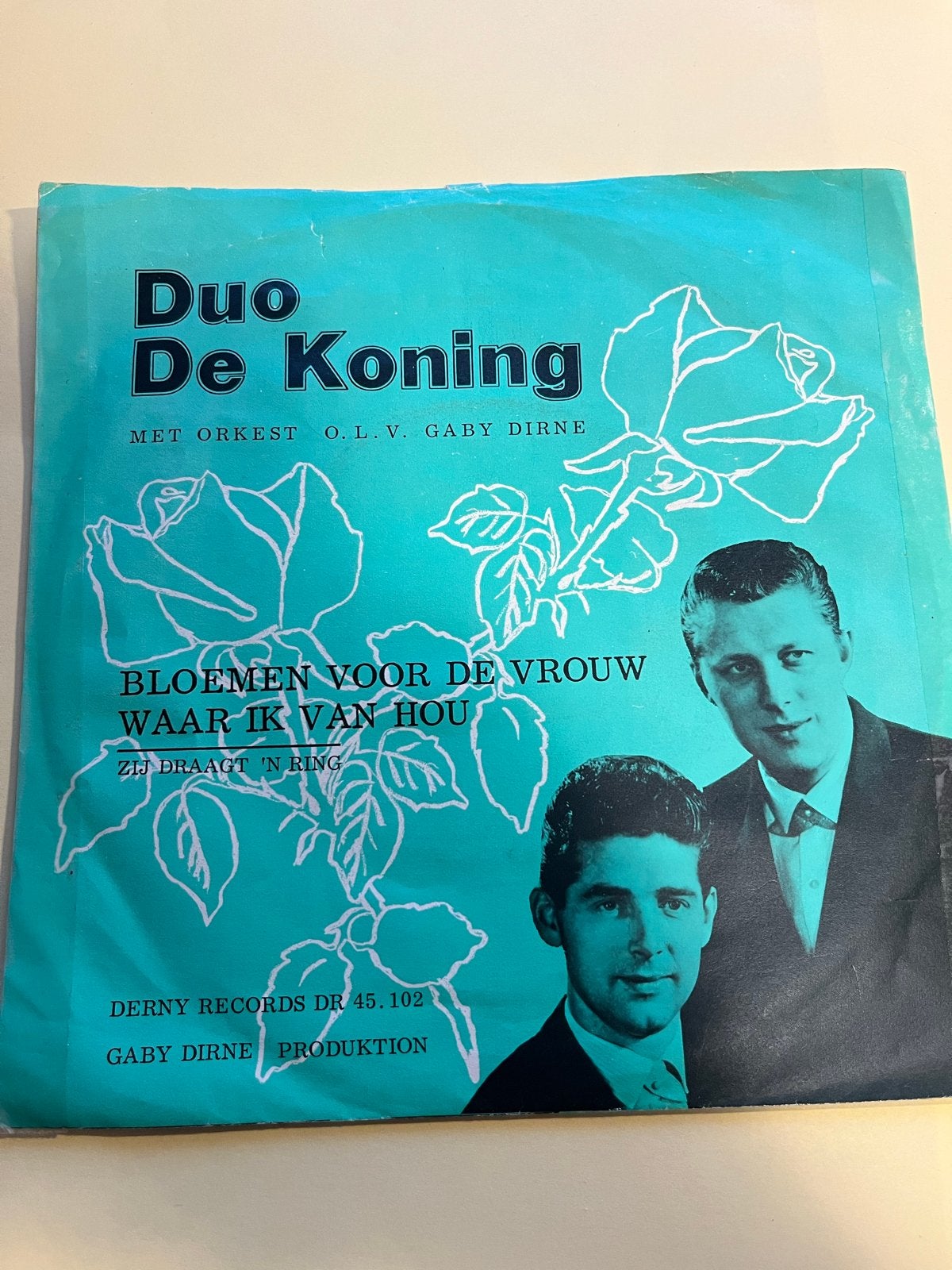 Duo De Koning - Bloemen Voor De Vrouw Waar Ik Van Hou (Singl, Cd's en Dvd's, Gebruikt, 7 inch, Ophalen of Verzenden, EP