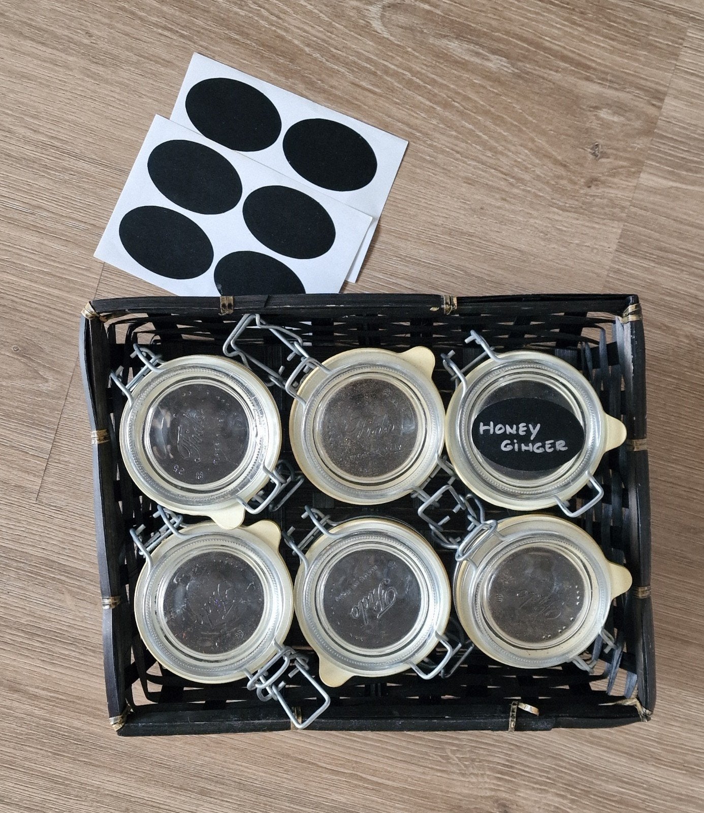 6 x weckpot voor jam, Ophalen of Verzenden, Glas, Pot, Bus of Blik