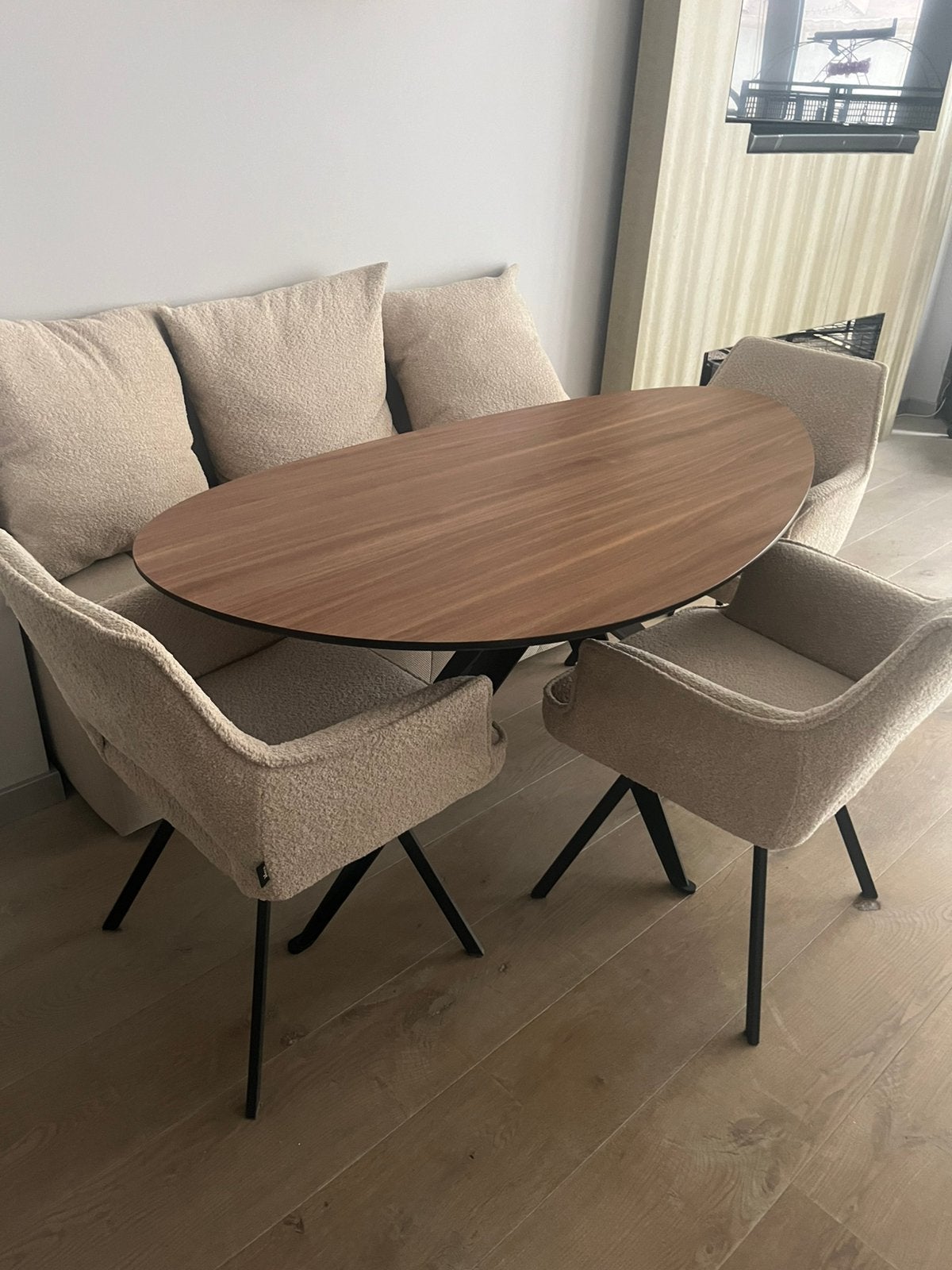 Eetkamertafel set /eettafel nieuw / kas20, Ophalen, 50 tot 100 cm, Zo goed als nieuw, 150 tot 200 cm