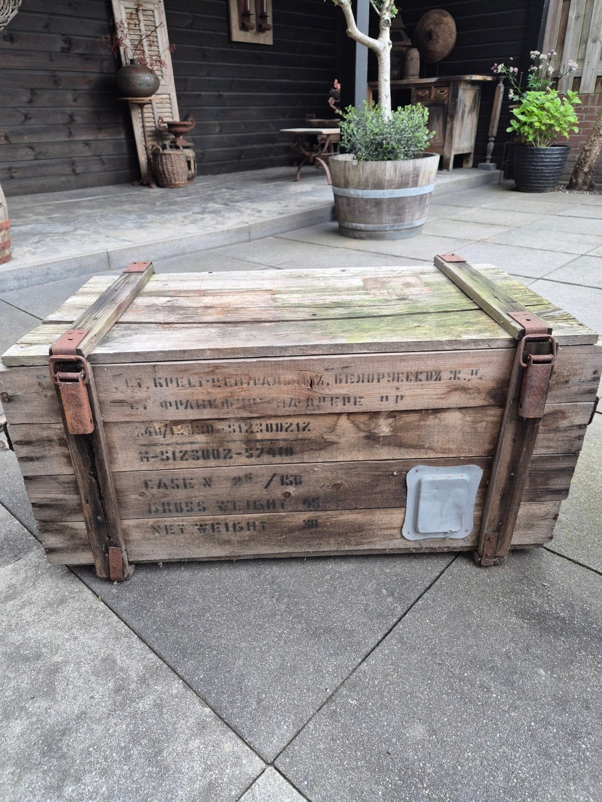 Oude legerkist, Huis en Inrichting, Woonaccessoires | Kisten, Minder dan 50 cm, Gebruikt, 50 tot 100 cm, Ophalen of Verzenden
