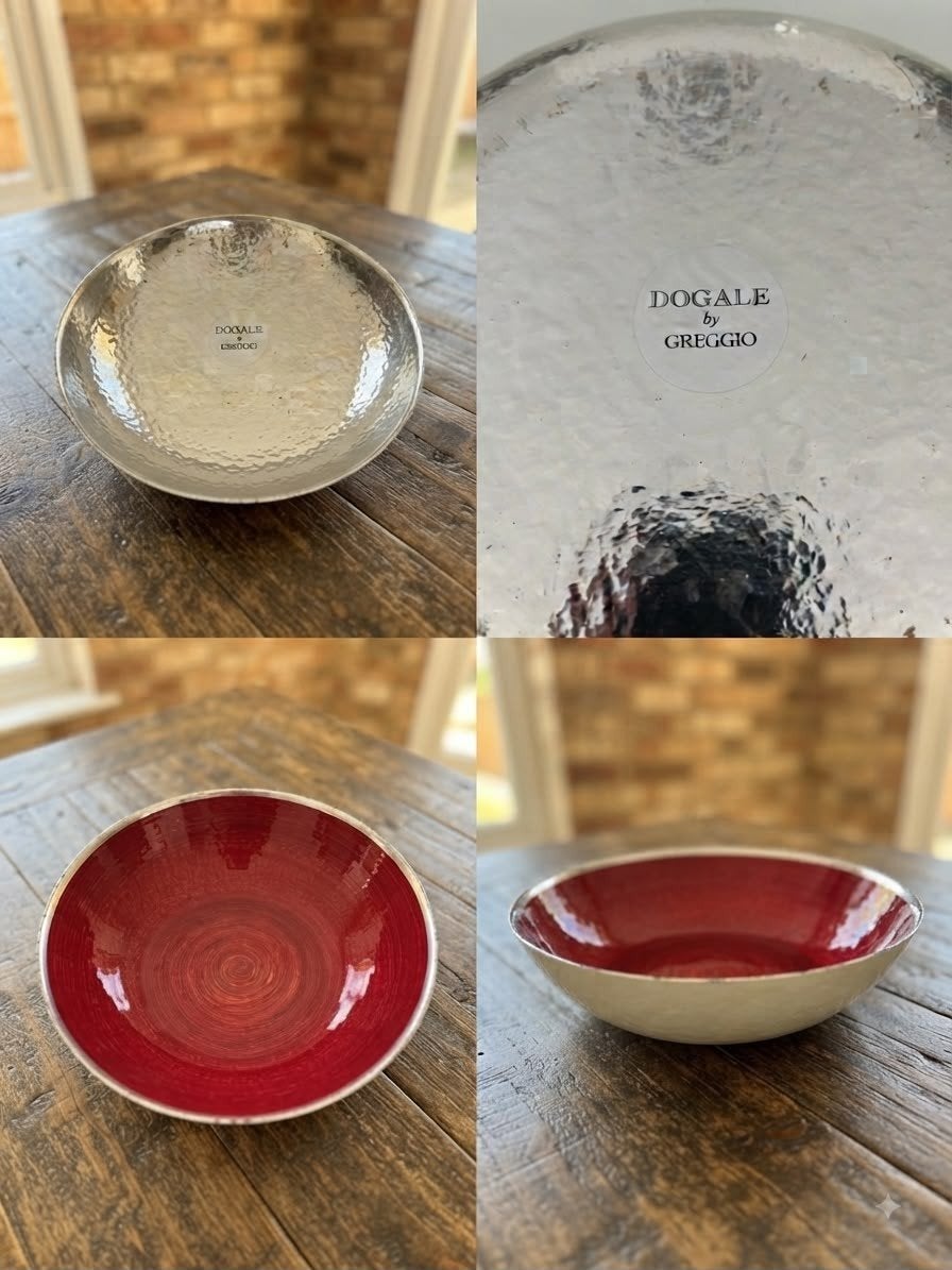Titel: Luxe design schaal Dogale by Greggio – Zo goed als ni, Ophalen, Zilver, Zilver
