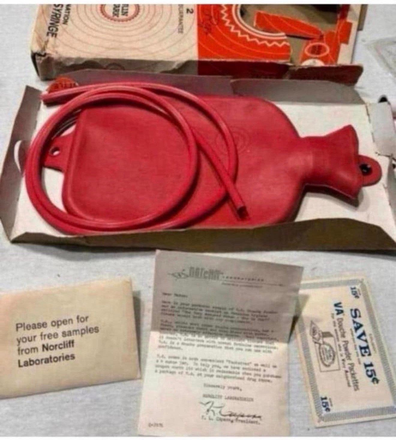 VINTAGE 1960 Sun Mark ST. REGIS - Rood Rubber waterzak set, P, P, P, Ophalen of Verzenden