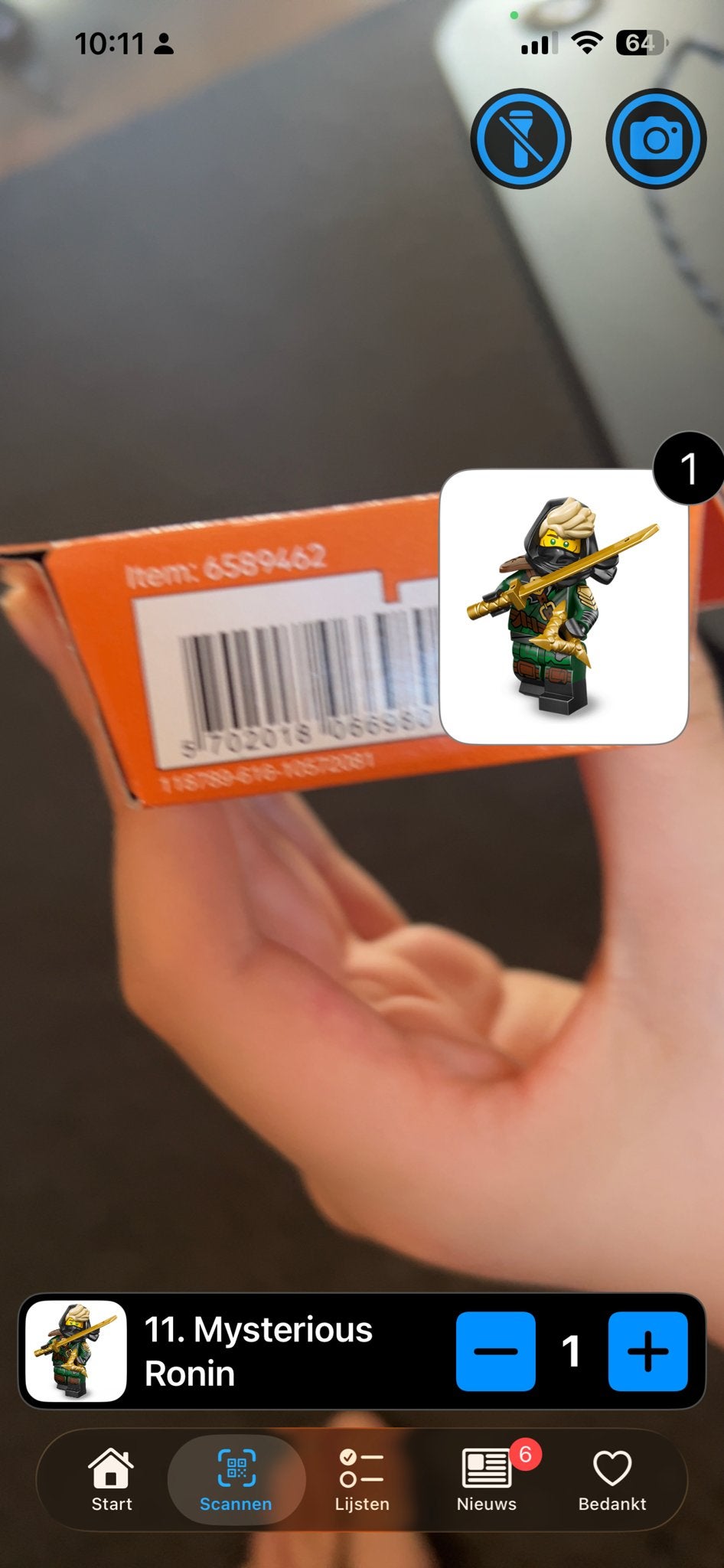 Lego Ninjago Minifiguur: Mysterieuze Ronin (Item: 6589462), Lego, Ophalen of Verzenden, Zo goed als nieuw, Minifiguur