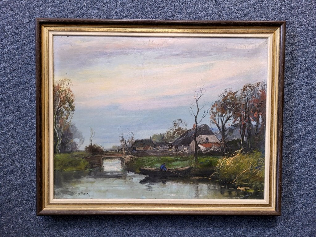 Cornelis de Bruin, 50x65cm doekmaat, incl. lijst, 150,- euro, Ophalen, Nederlandse school, Doek, Olieverf