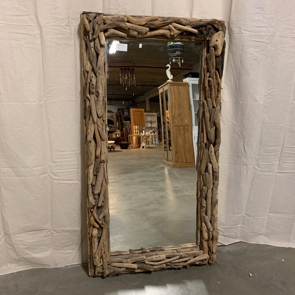 spiegel drijfhout met lijst van 150 x 80 cm - Gratis bezorgd, Huis en Inrichting, TTM Wonen, Meubels – (Perzische) Tapijten en Woonaccessoires