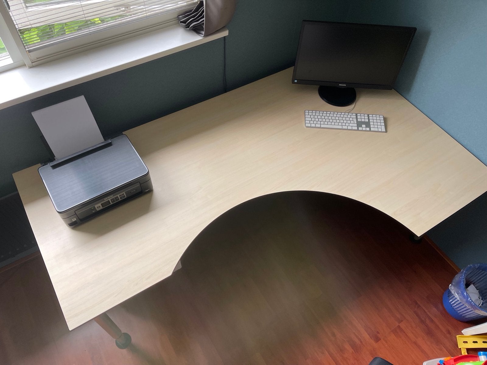 Gispen bureau, in hoogte verstelbaar, Huis en Inrichting, Bureaus, Ophalen, Gispen, Hoekbureau, In hoogte verstelbaar