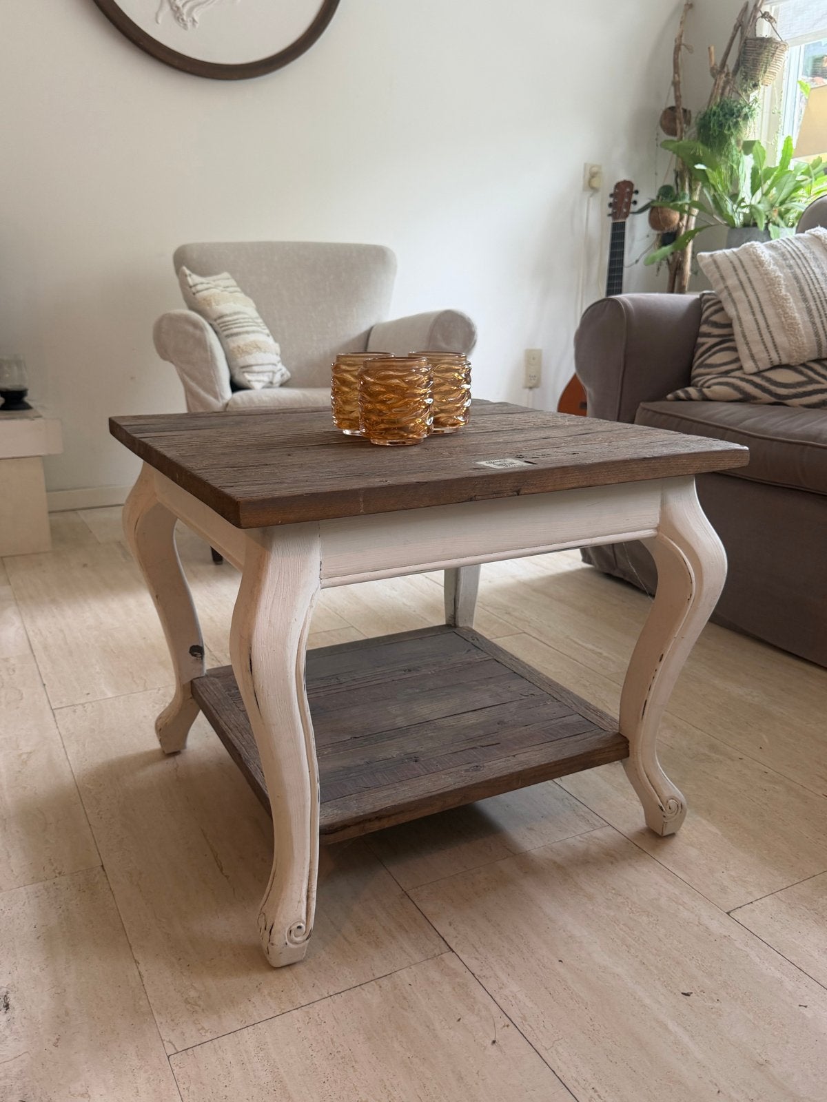 Rivièra Maison Driftwood Eettafel & Bijzettafel Set, Ophalen, Gebruikt, 50 tot 100 cm, 150 tot 200 cm