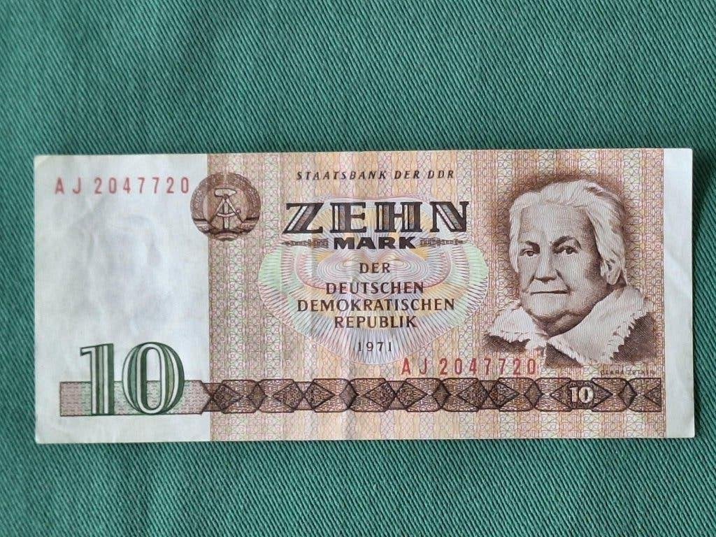 Bankbiljet Duitsland/DDR 10 mark 1971, Ophalen of Verzenden, Duitsland, Los biljet