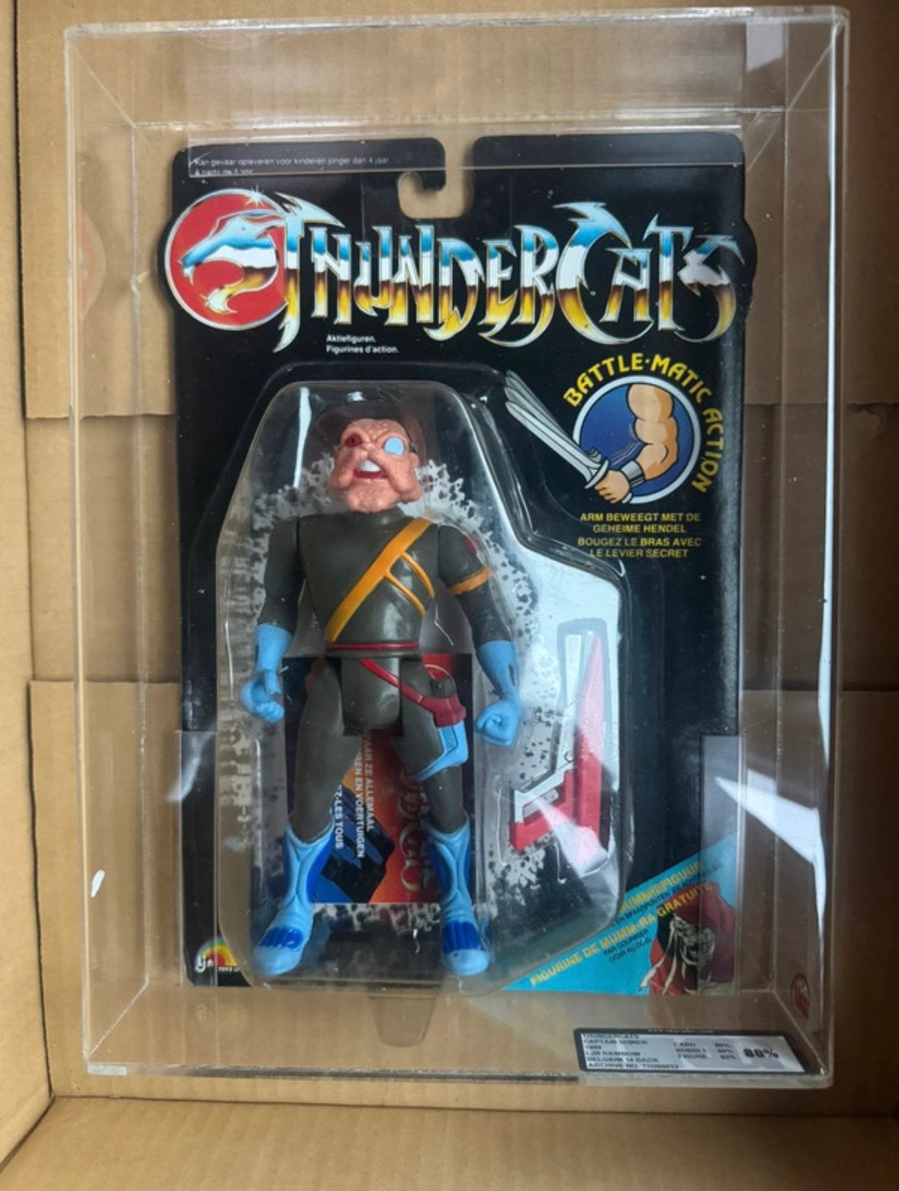 Thundercats Captain Shiner Moc graded Cosmocats, Verzamelen, Ophalen of Verzenden, Zo goed als nieuw, Actiefiguur of Pop