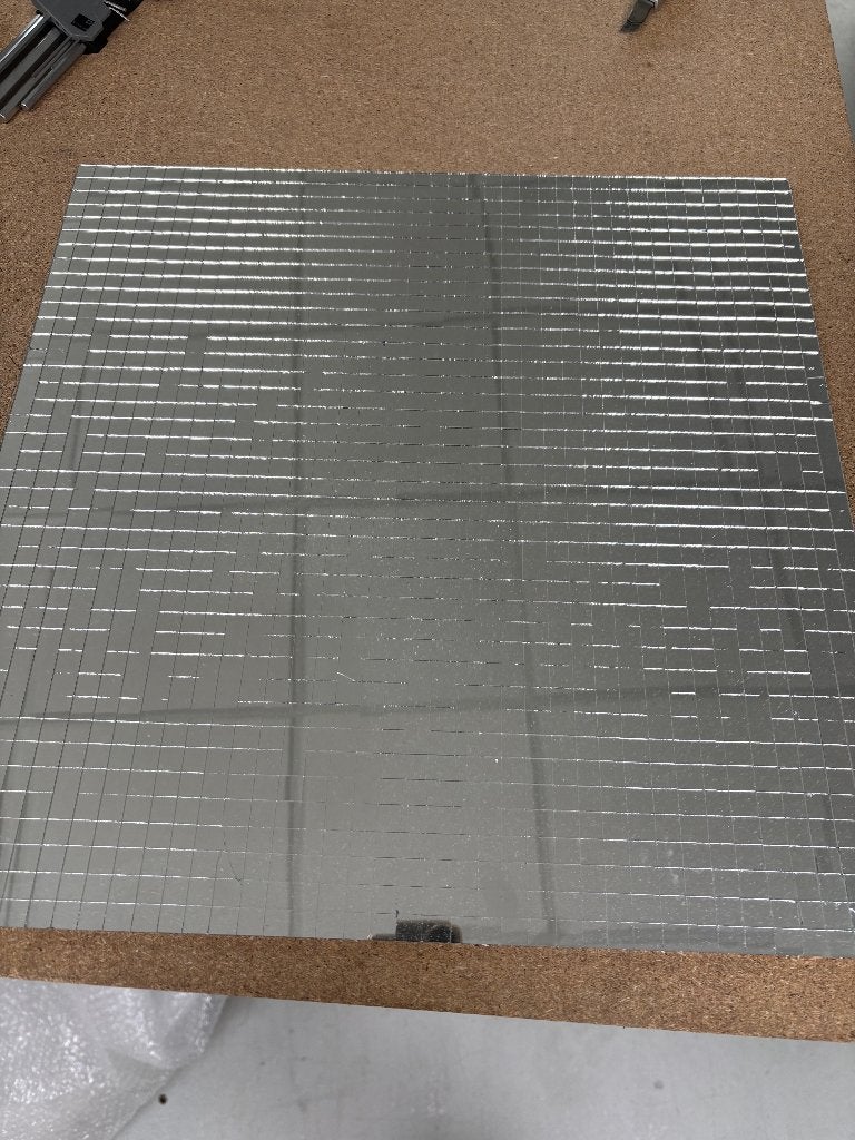 Spiegeltegels mozaïek zelfklevend 40x40 discobal spiegeltjes, Minder dan 50 cm, Vierkant, Ophalen of Verzenden, Zo goed als nieuw