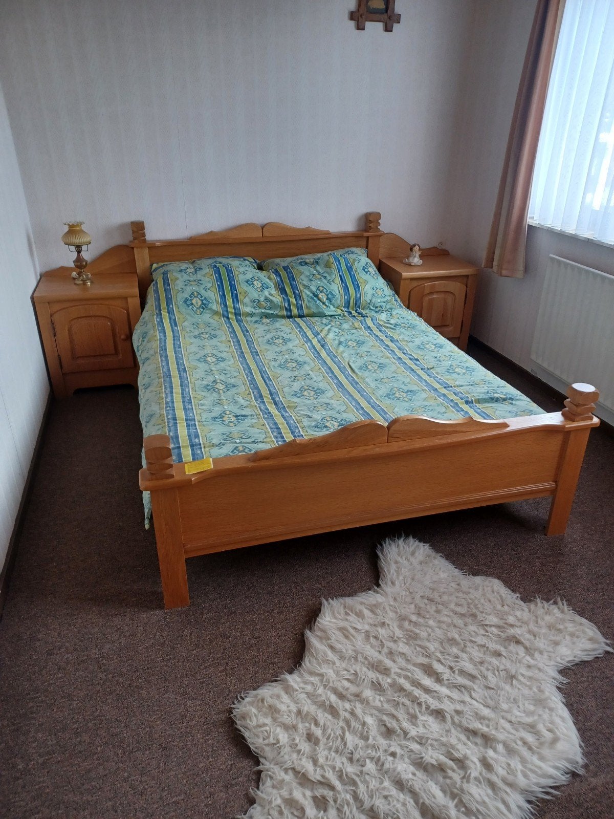 2 persoons grenen slaapkamer, Huis en Inrichting, Slaapkamer | Complete slaapkamers, Ophalen, Gebruikt, Tweepersoons