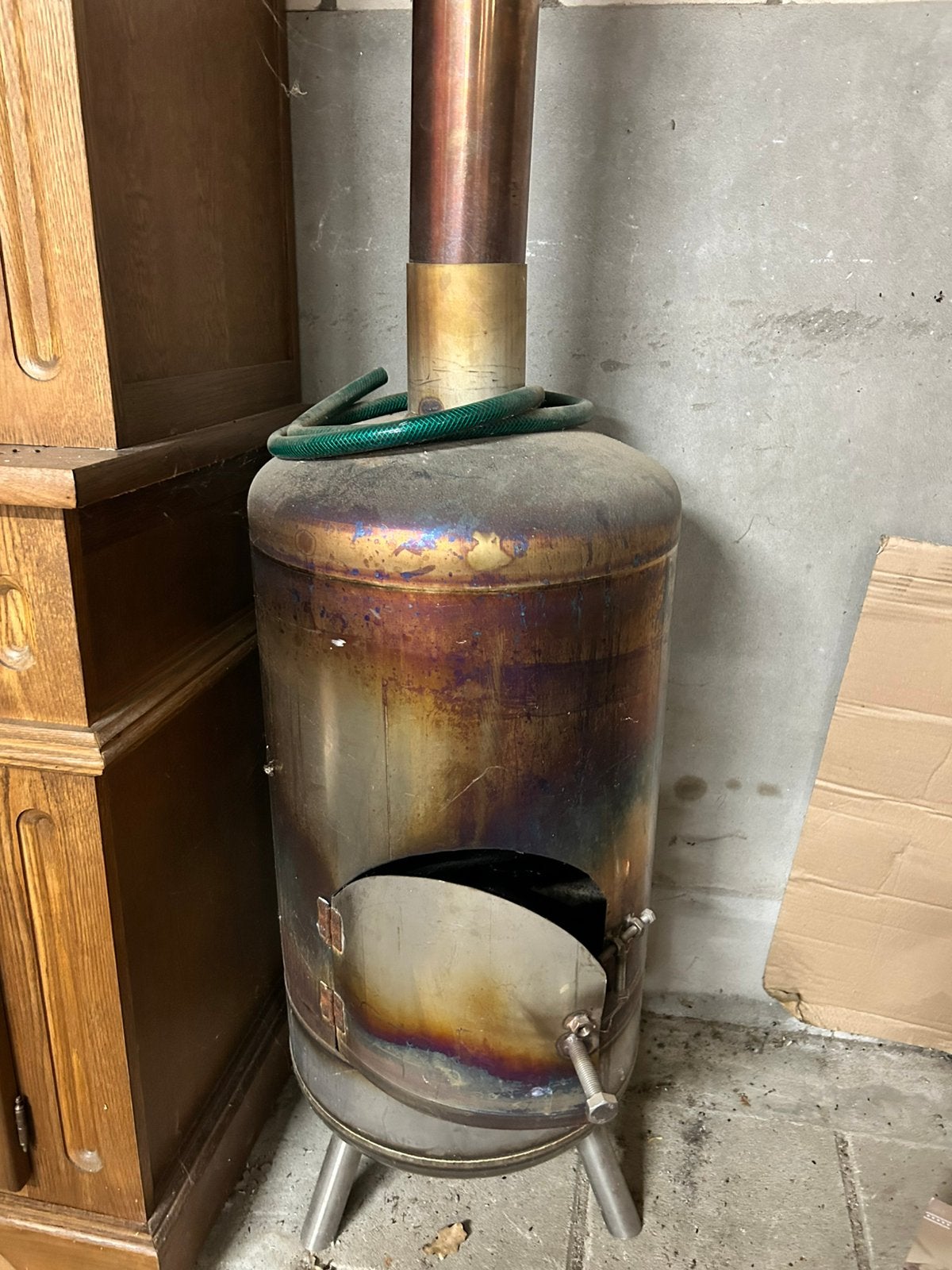 Houtkachel zwembad verwarming, Ophalen, Gebruikt, Verwarming