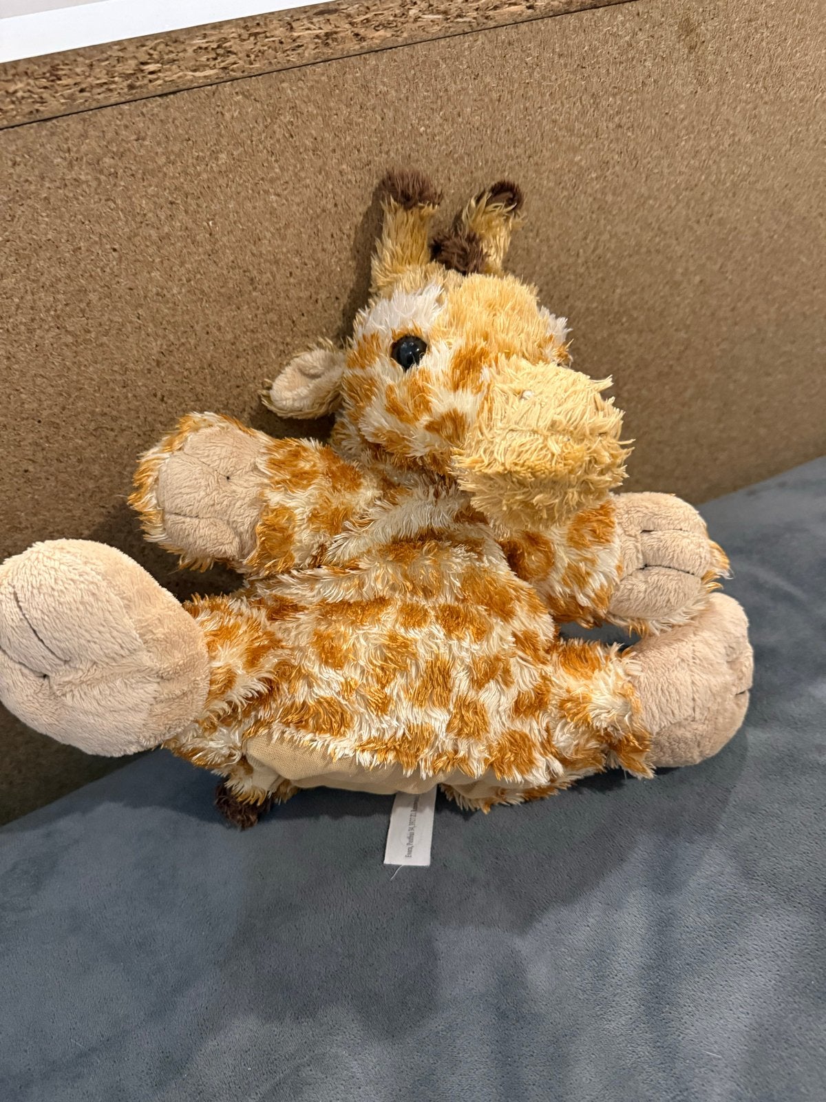 Leuke handpop knuffel giraf, Ophalen of Verzenden, Gebruikt, Meerkleurig, Giraf