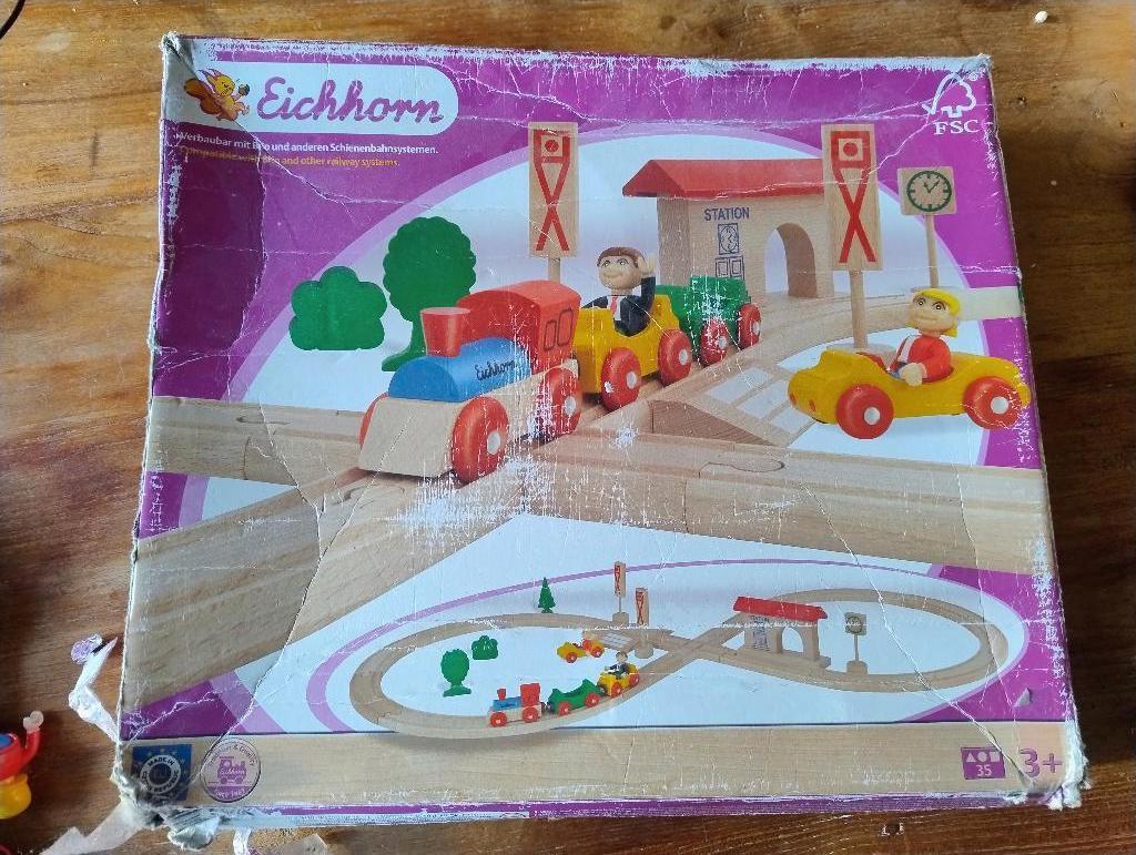 Treinbaan Eichhorn, Kinderen en Baby's, Speelgoed | Houten speelgoed, Gebruikt, Overige typen, Ophalen