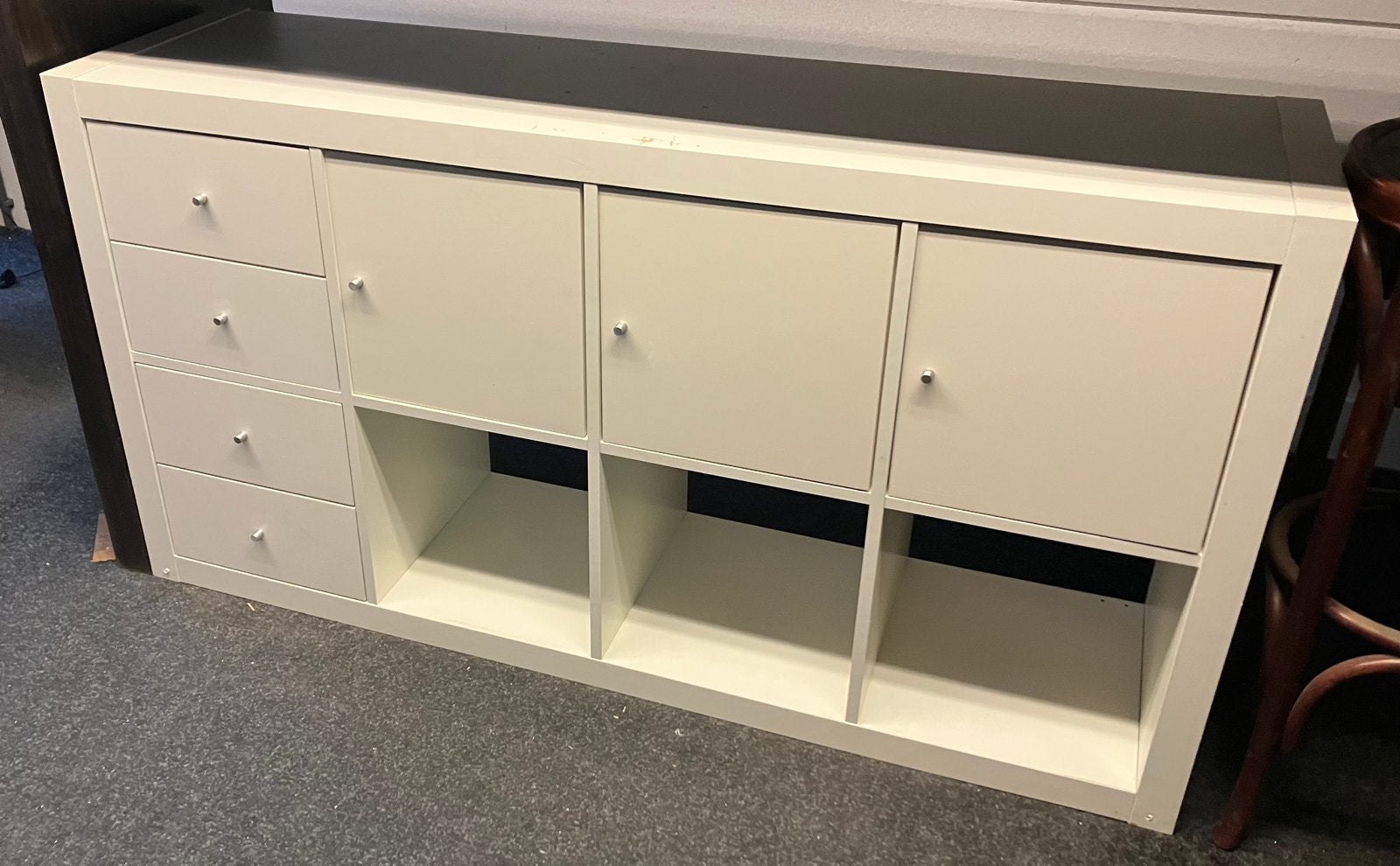 Ikea Expedit Vakkenkast Kallax 8 vakken Wit met Accessoires, Huis en Inrichting, Gebruikt, 100 tot 150 cm, Met lade(s), Ophalen of Verzenden