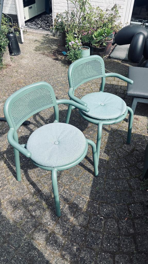 Fatboy Toni Chair met kussens, Tuin en Terras, Ophalen of Verzenden, Zo goed als nieuw, Rond, Metaal