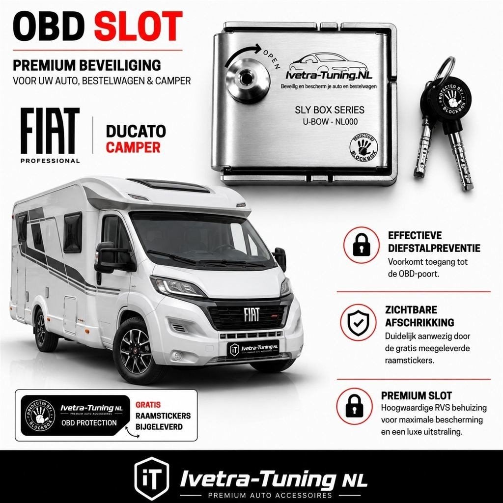 OBD Slot Fiat Ducato Camper | OBD Beveiliging, Verzenden, Info@ivetra-tuning.nl | www.ivetra-tuning.nl, Ivetra-Tuning NL, Huissen
