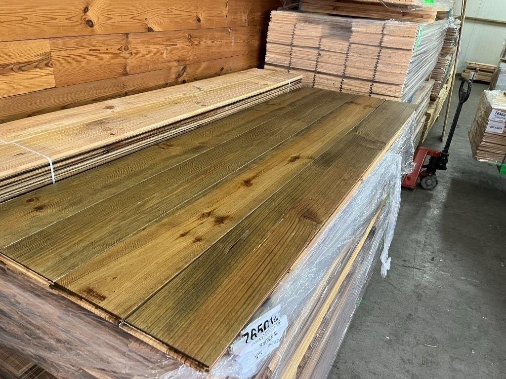 Grenen vloerdelen , planken 20x170 Brons geolied (GOEDKOOP), Parket, 75 m² of meer, Zwart, Nieuw