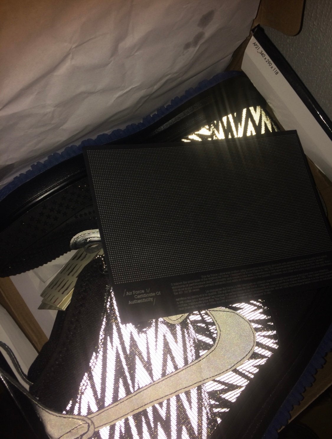 Nike Air Force 1 Lunar Duckboot x3M reflective, Ophalen of Verzenden, Nieuw, Zwart, Sneakers of Gympen