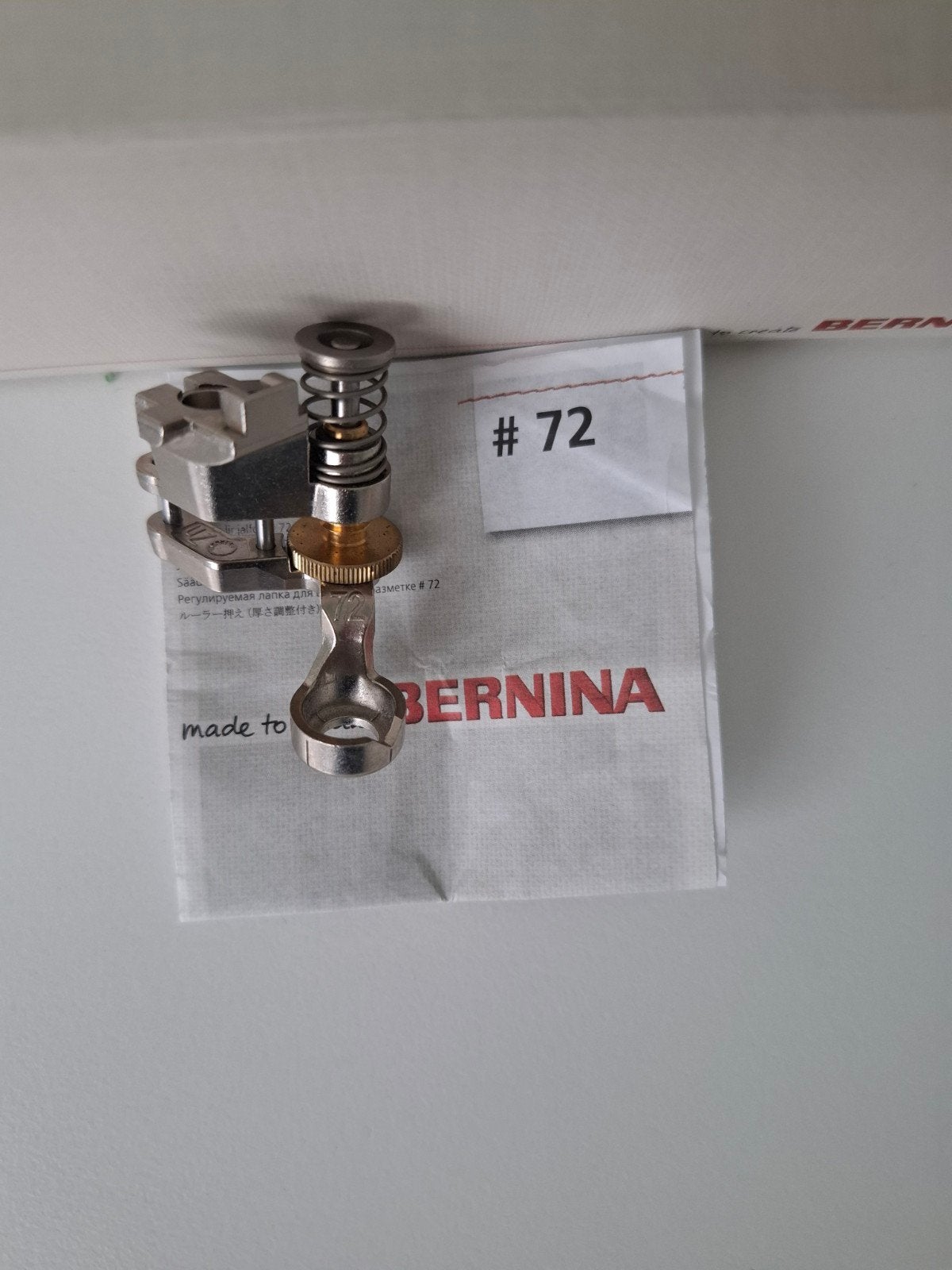 Bernina verstelbare rulervoet 72, Ophalen of Verzenden, Zo goed als nieuw, Toebehoren, Bernina