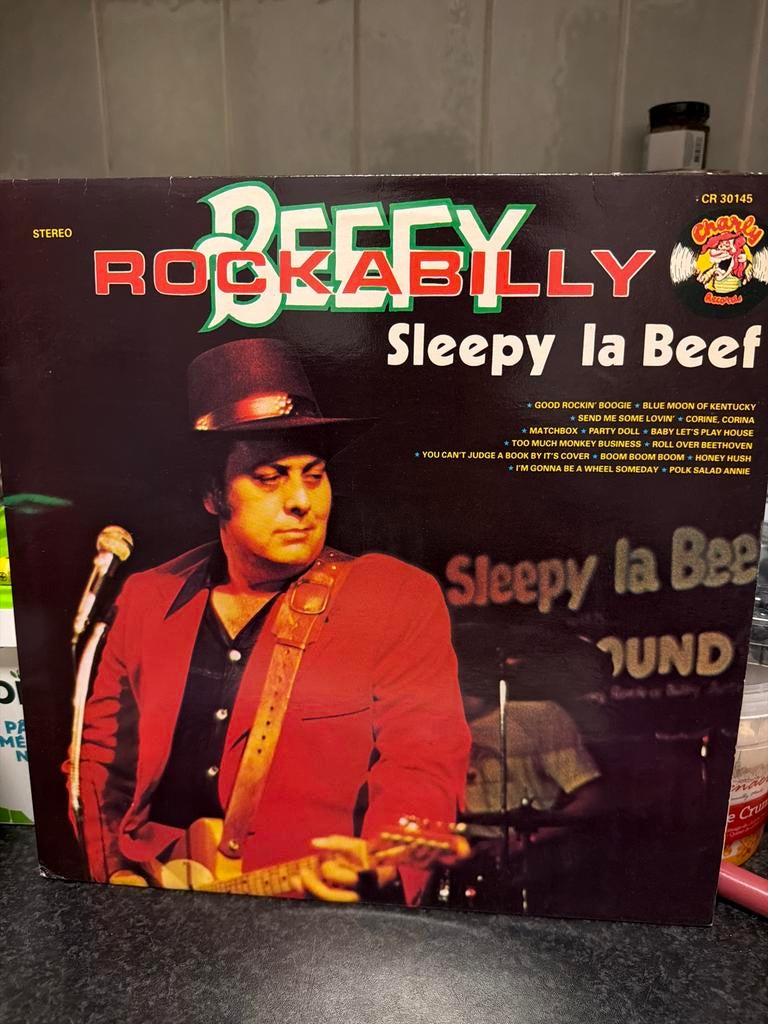 T1.  Sleepy La Beef - Beefy Rockabilly LP (Charly Records), Cd's en Dvd's, Vinyl | Rock, Gebruikt, Ophalen of Verzenden, 1970 - 1979