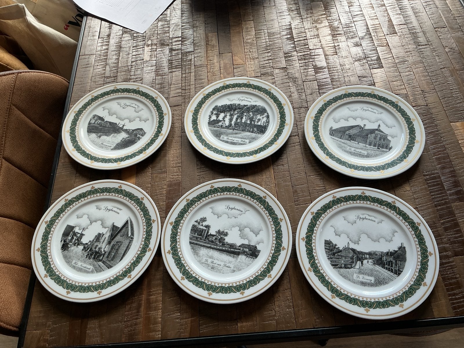 Exclusieve Collectie Spijkenisse Wandborden (6 stuks), Antiek en Kunst, Antiek | Wandborden en Tegels, Ophalen