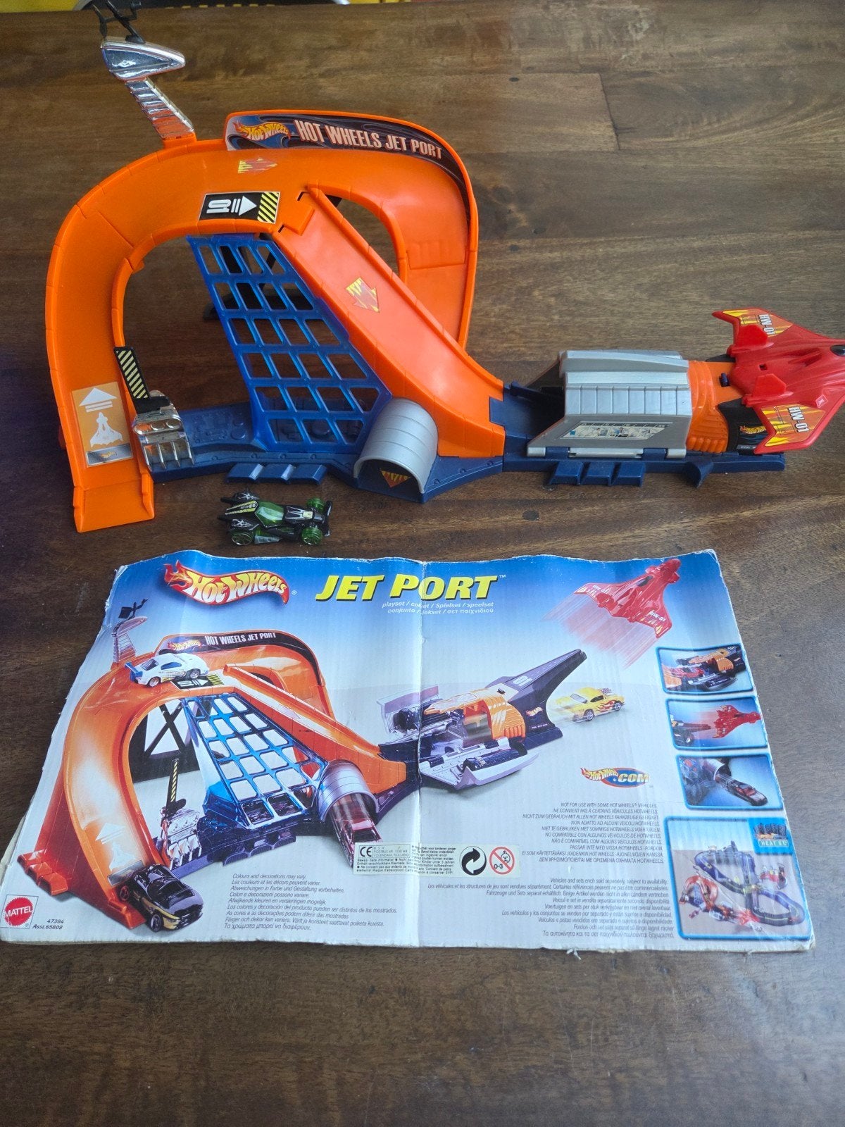 Hot Wheels Jet Port Racebaan met auto, Ophalen of Verzenden, Hot Wheels, Handmatig, Racebaan