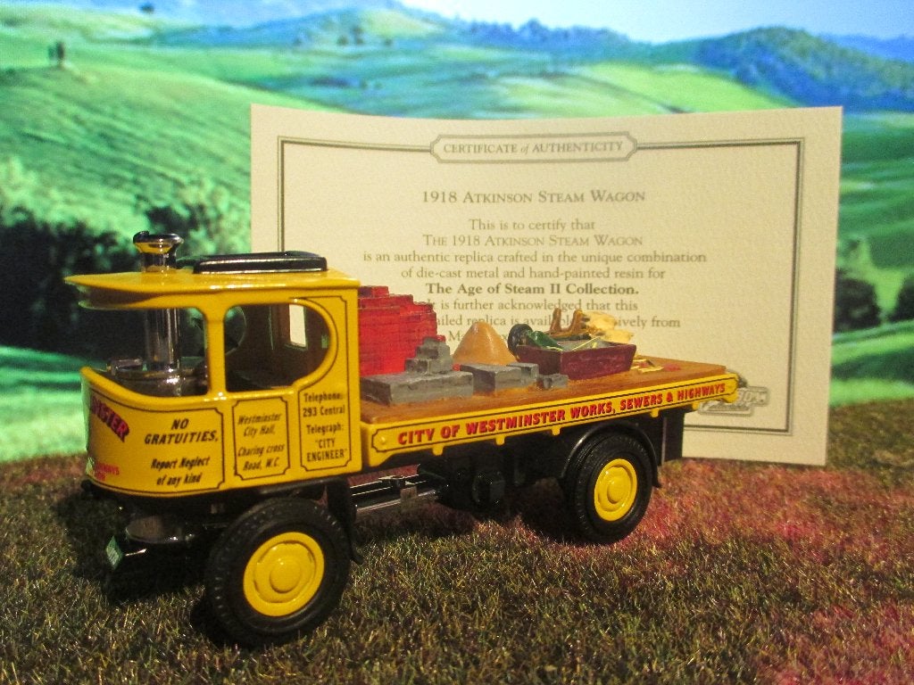 1918 Atkinson Steam Wagon - Matchbox YAS10-M Stoom Truck, Ophalen of Verzenden, Nieuw, Auto, Matchbox