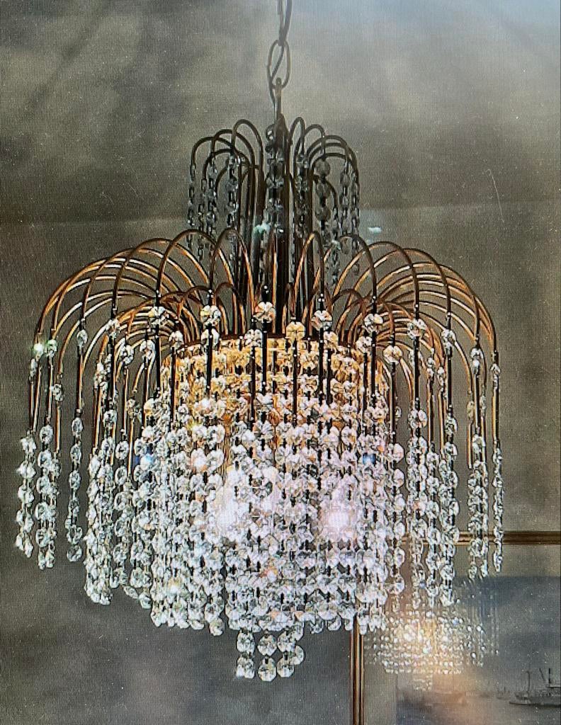 Prachtige Strass hanglamp - Uitstekende staat, Ophalen of Verzenden, Zo goed als nieuw, Metaal