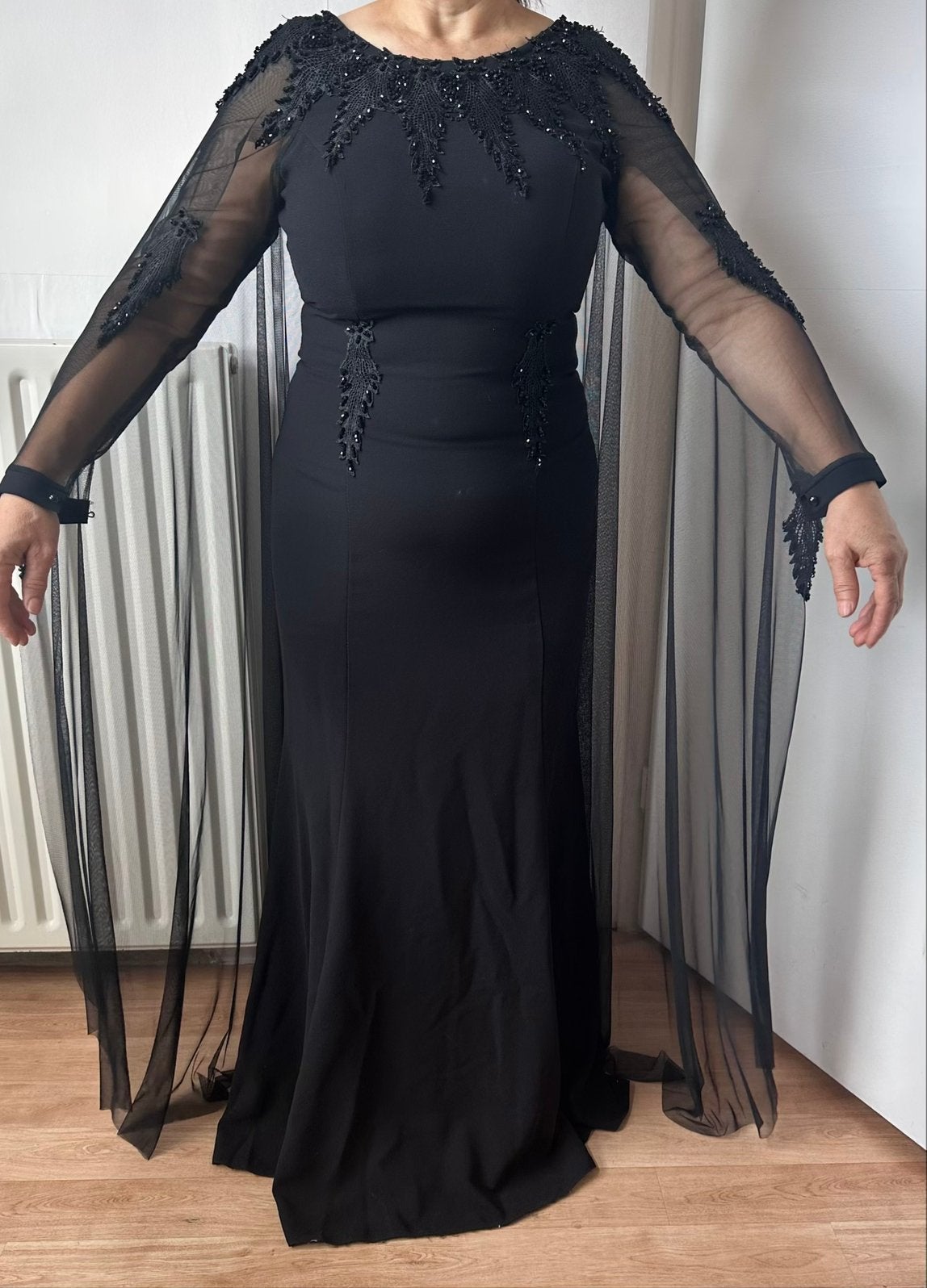 Prachtige Zwarte Avondjurk / Abiye - Nieuwstaat, Kleding | Dames, Maat 38/40 (M), Galajurk, Zwart, Nieuw