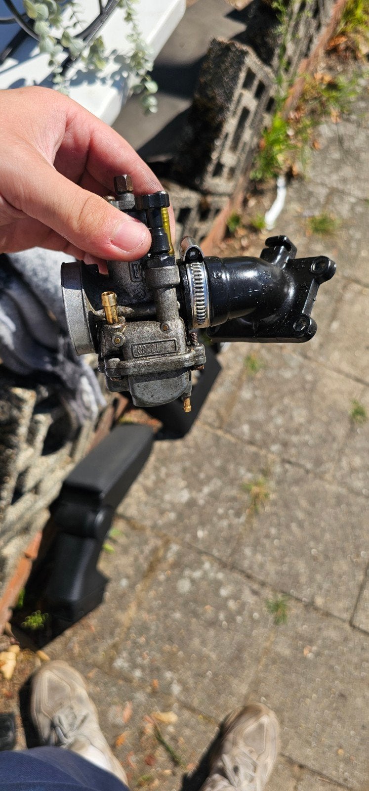 Polini 21mm CP Inlaatset - Carburateur en Spruitstuk, Ophalen of Verzenden, Gebruikt, Carburateur, Polini
