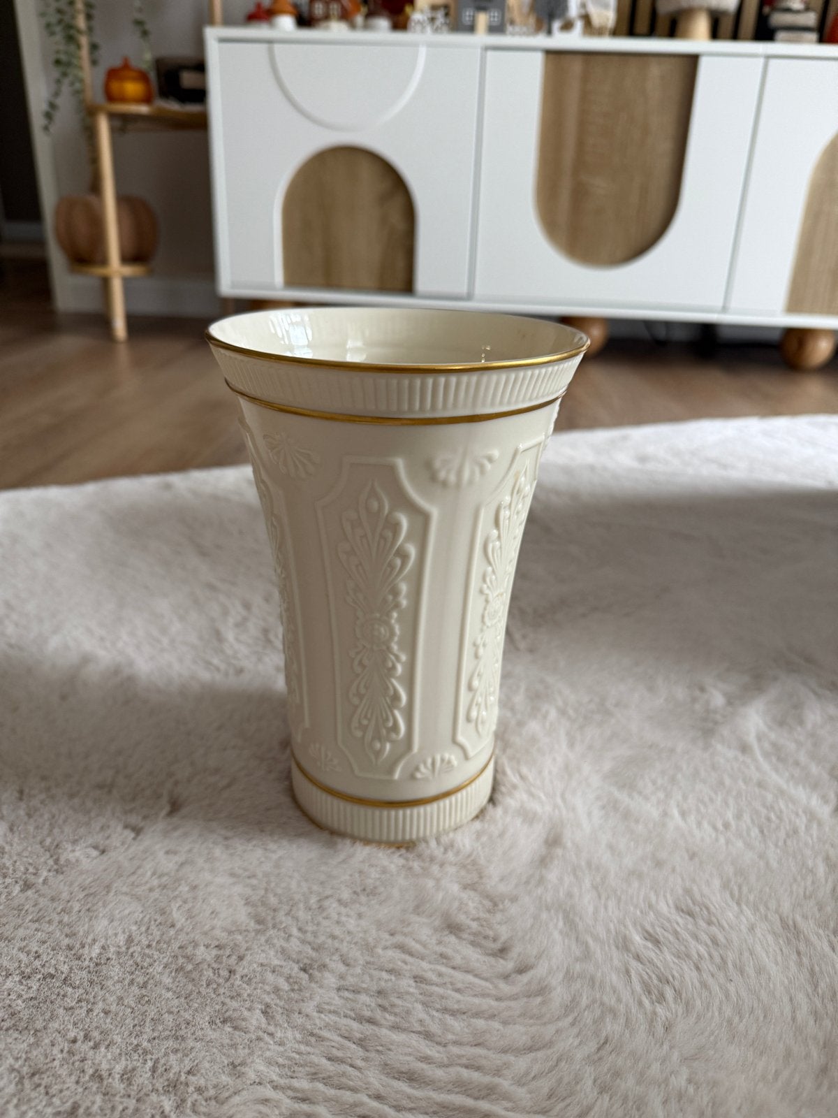 Lenox Vintage porseleinen vaas met gouden accenten, Ophalen of Verzenden