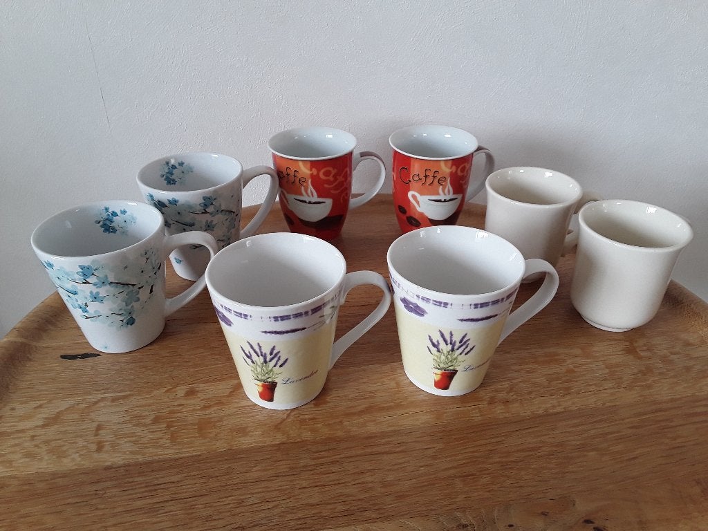 diverse bekers, Zo goed als nieuw, Overige stijlen, Aardewerk, Mok