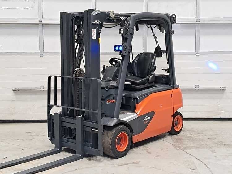 Linde - 2019 - E20PL-02 - 4.1M Triplex, Free-Lift, Side-Shif, Elektrisch, Heftruck, Linde