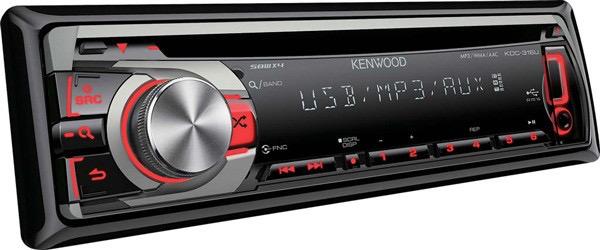 Autoradio KENWOOD KDC-316U Met CD,USB en AUX. Z.G.A.N., Ophalen of Verzenden, Zo goed als nieuw