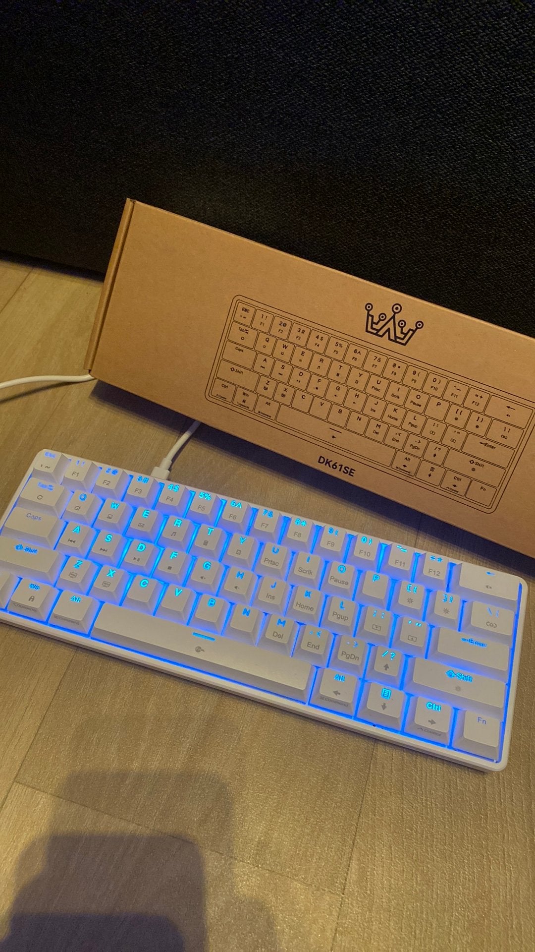 Dierya gaming toetsenbord wit, Computers en Software, Toetsenborden, Gaming toetsenbord, Ophalen of Verzenden, Zo goed als nieuw