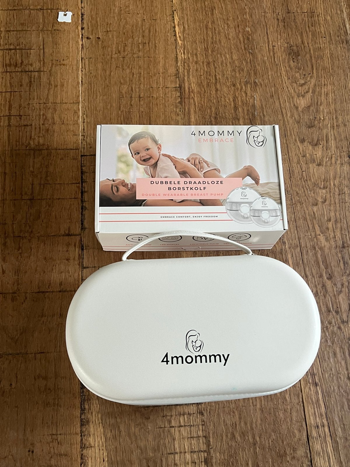 4mommy Dubbele Draadloze Borstkolf + Extra Borstschild 27mm, Ophalen of Verzenden, Gebruikt