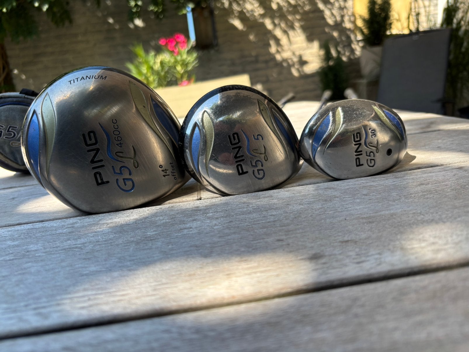 3 mooie Ping linkshandige vrouwen golfclubs, Ophalen of Verzenden, Gebruikt, Club, Ping
