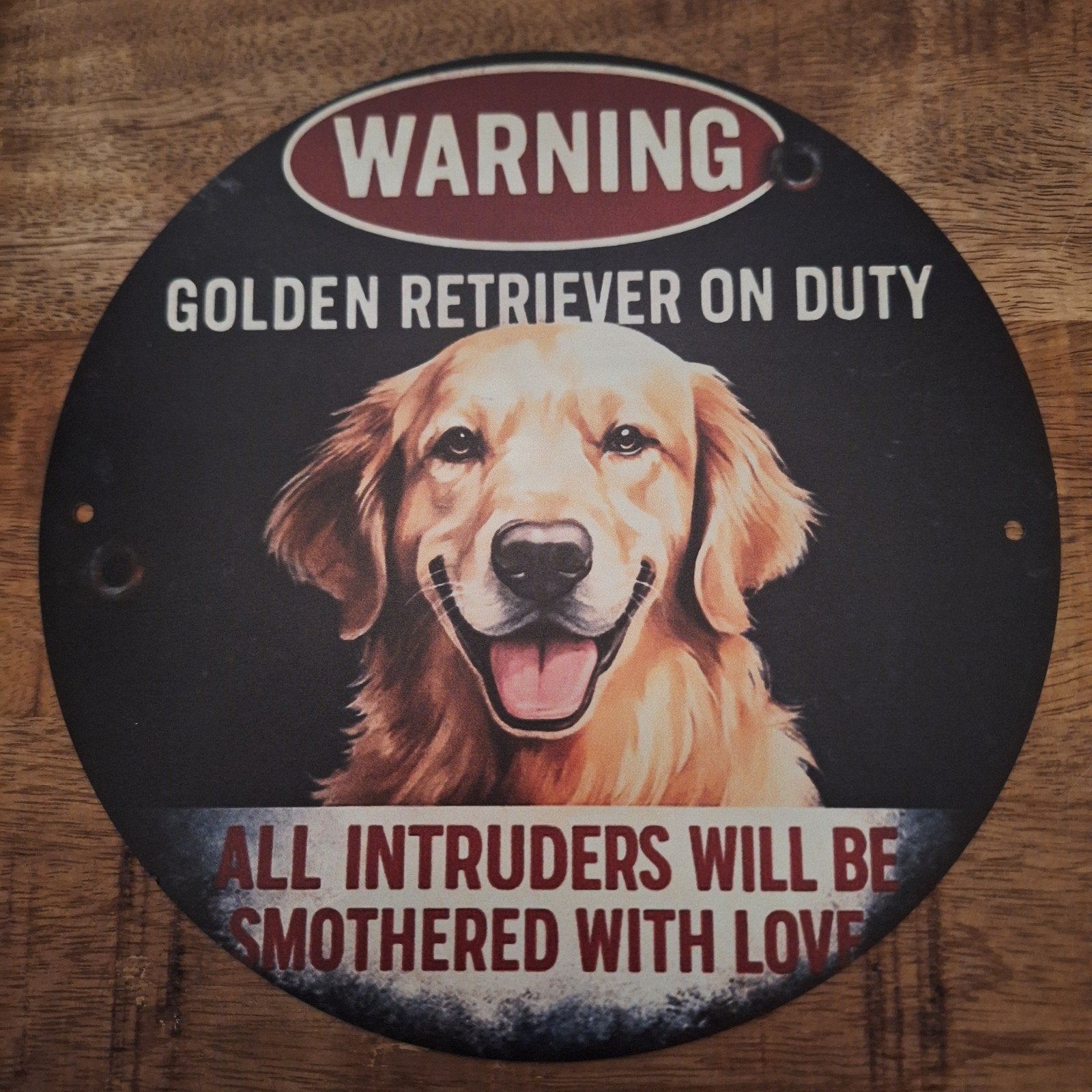 Golden Retriever metalen wandbord nieuw, Ophalen of Verzenden, Nieuw