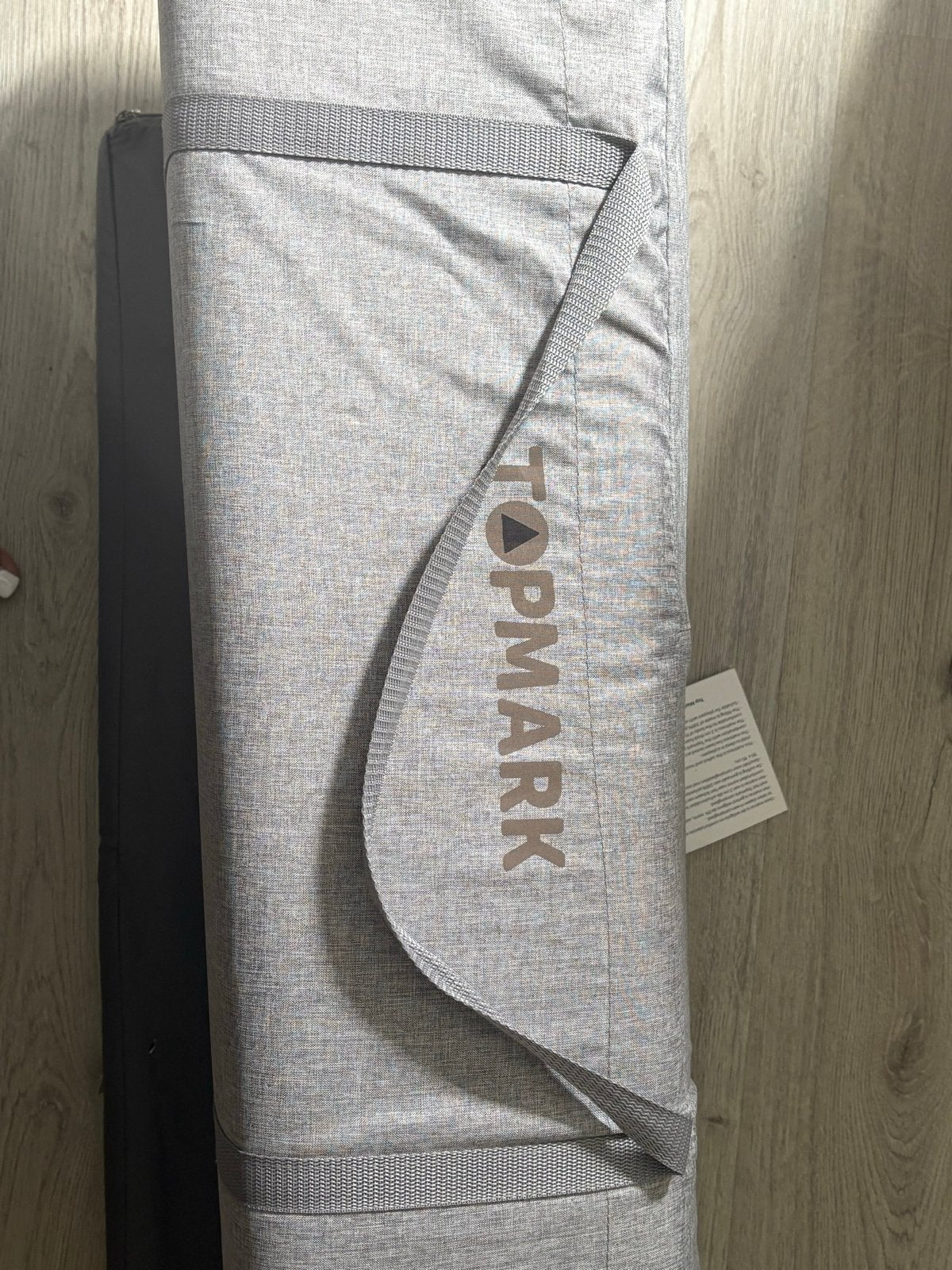Topmark inklapbare box met matras en verrijdbaar- Grijs, Kinderen en Baby's, Boxen, Ophalen of Verzenden, Zo goed als nieuw, Vierkant