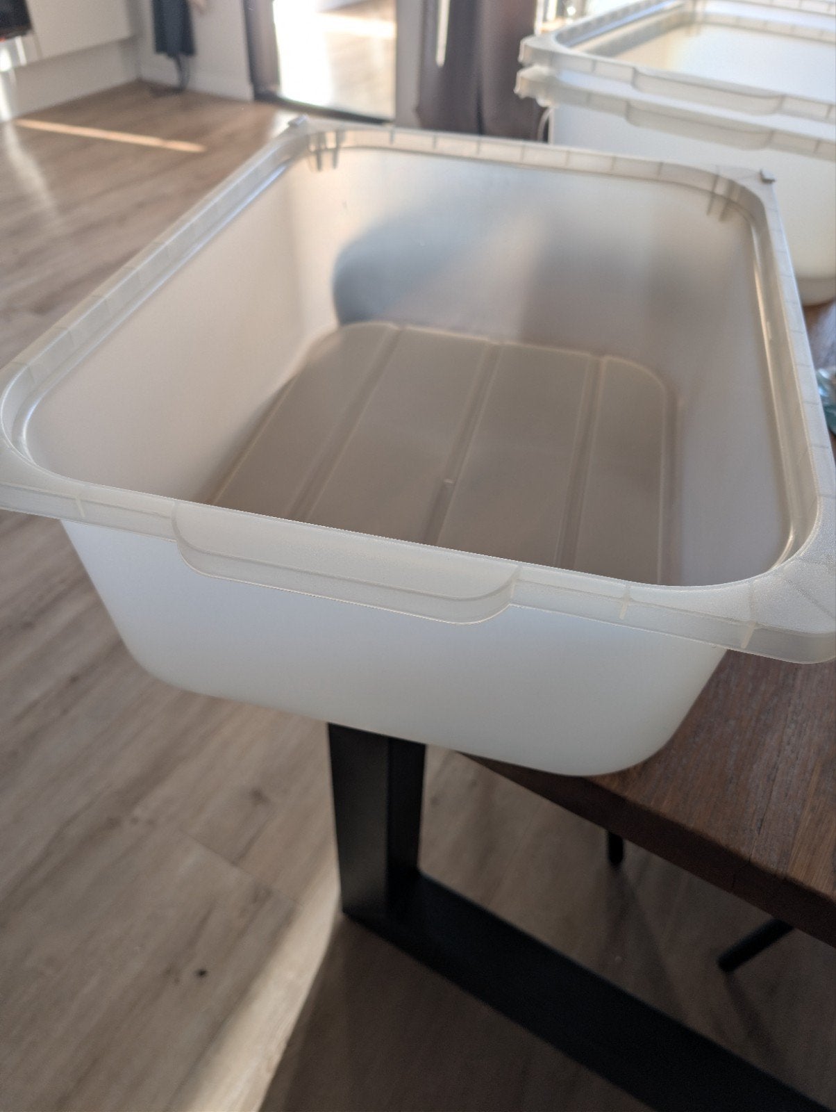 3 plastic bakken met geleiders ikea pax kast, Ophalen, Toilet