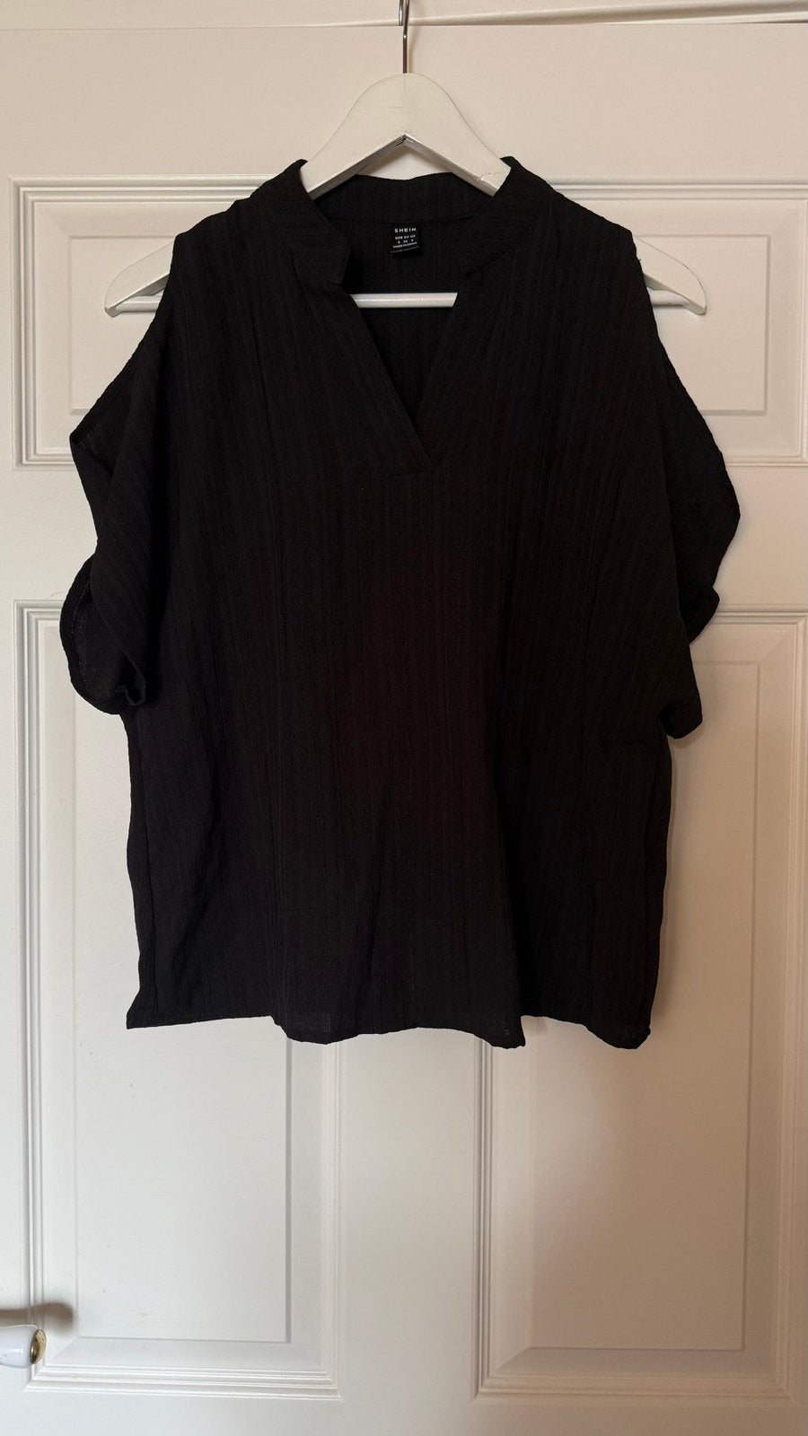 NIEUW Shein zwarte top maat S, Verzenden, Zwart, Nieuw, Korte mouw