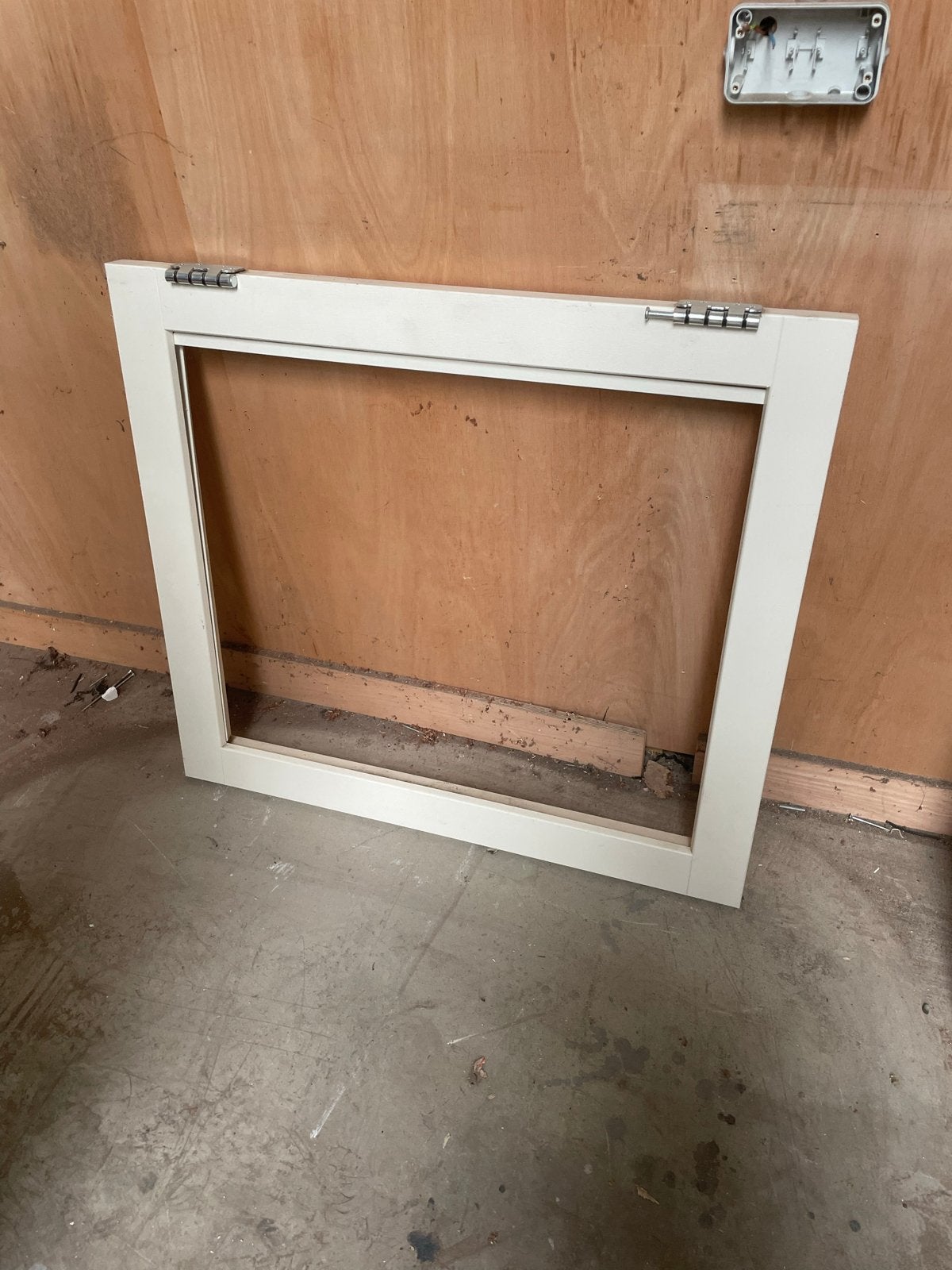 Uitzet raam 915x820 met kader rubber, 56mm dik, Doe-het-zelf en Verbouw, Ophalen, Gebruikt, Minder dan 25 mm, Overige typen