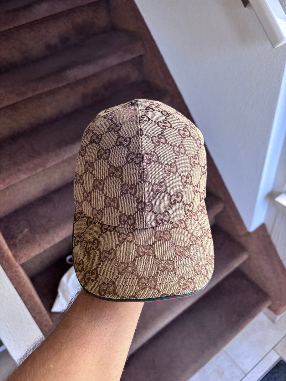 Gucci GG Monogram Baseballpet - Maat L, Ophalen of Verzenden, Zo goed als nieuw, Pet
