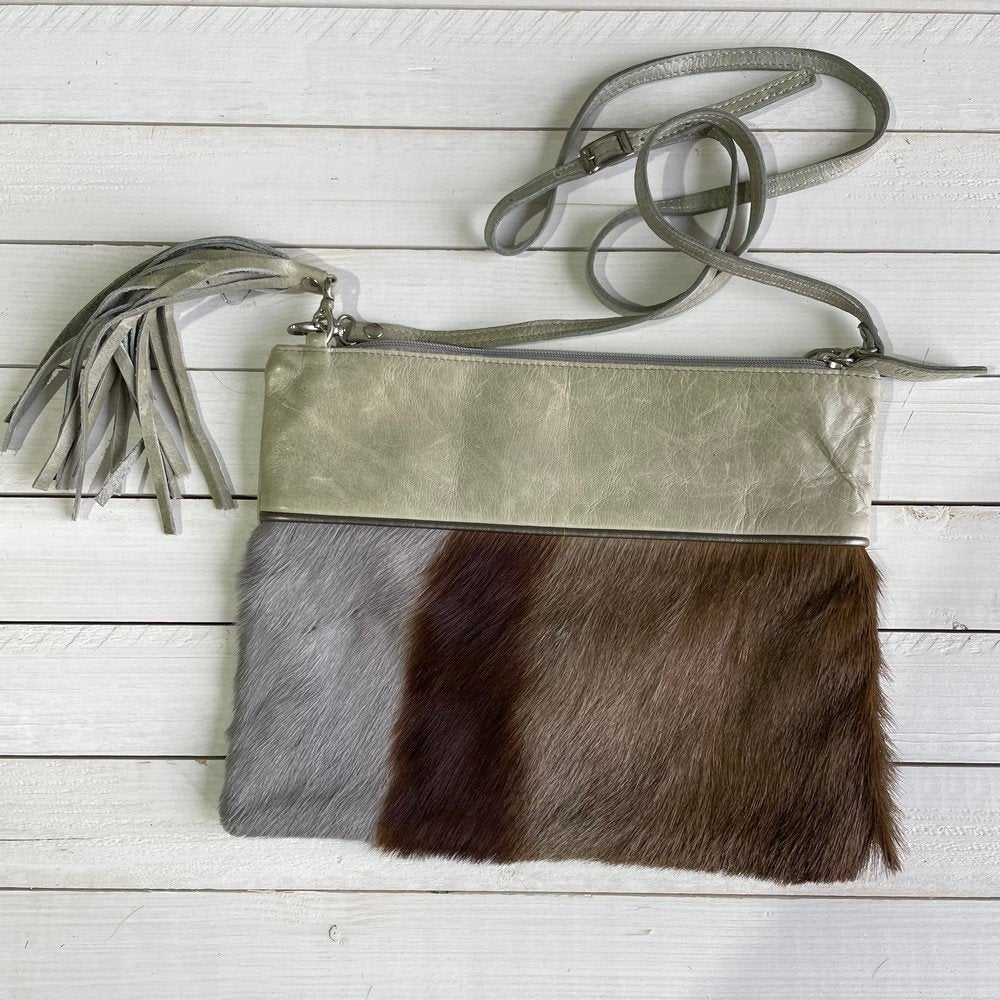 Tas Gemma springbok grijs 29x23cm #G-TL-GR-20 | Lederstore, Nieuw, Grijs, Handtas, Grotestraat 32, 5836 AG, Sambeek, The Netherlands